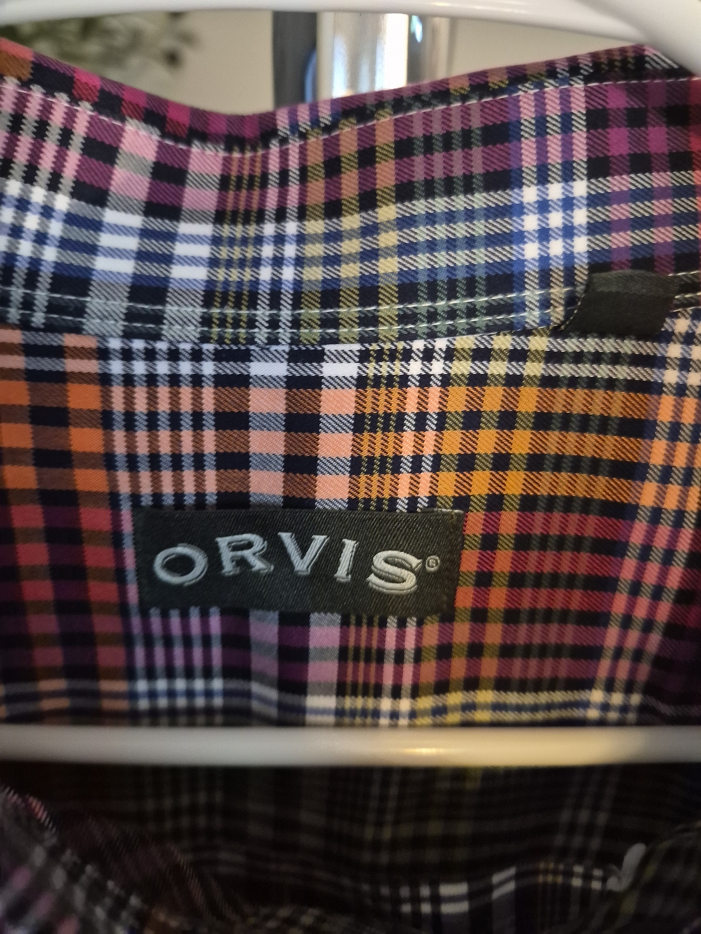 Orvis Men's Multicolor Plaid Button-Up 100% Cotton Long Sleeve Shirt Size XL - Picture 3 of 9